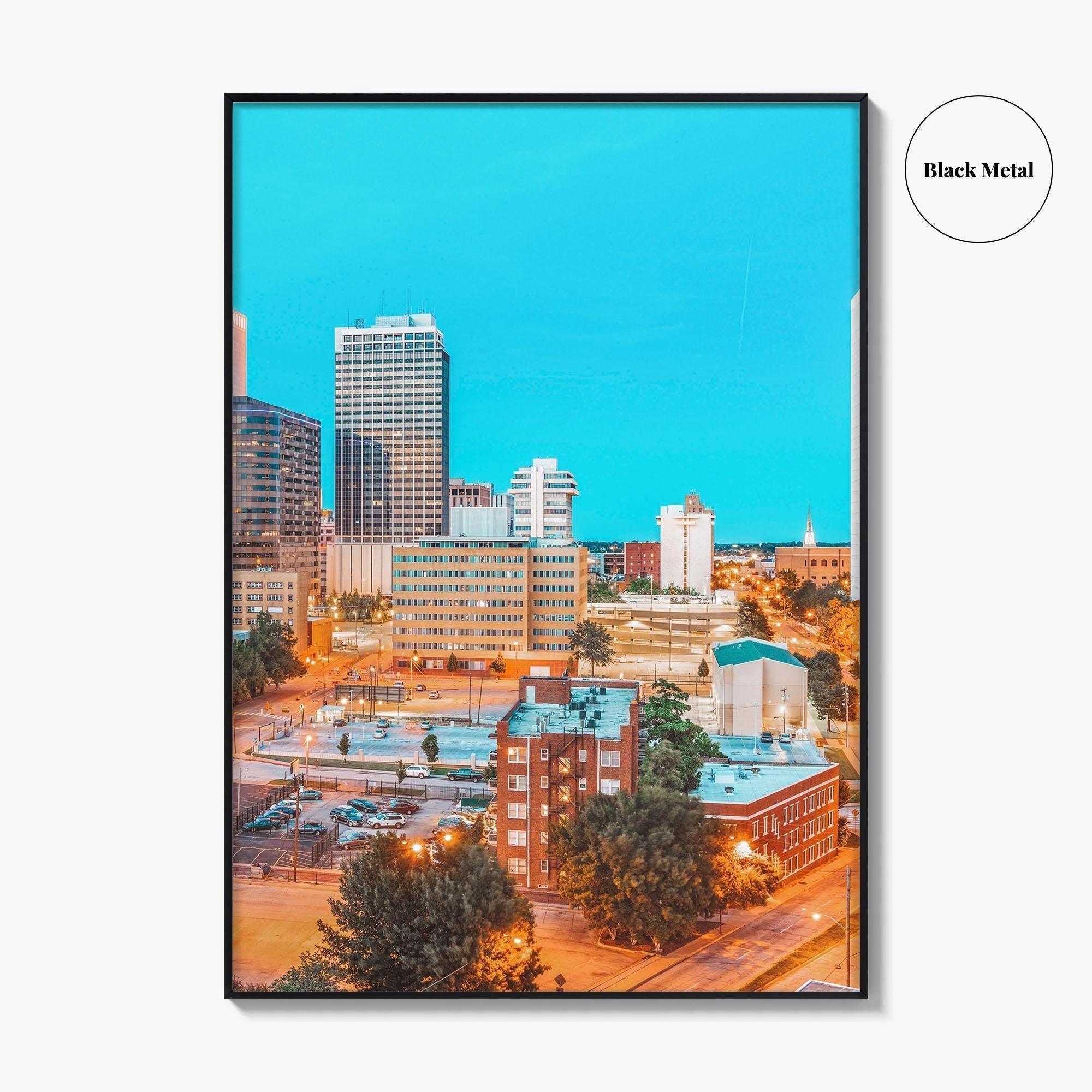Tulsa Skyline Fine Art Photo Print, Downtown, Oklahoma, USA, Wall Poster