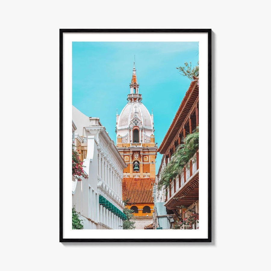 Cartagena de Indias Fine Art Photo Print, Colombia Wall Poster, Cathedral View, Old Town