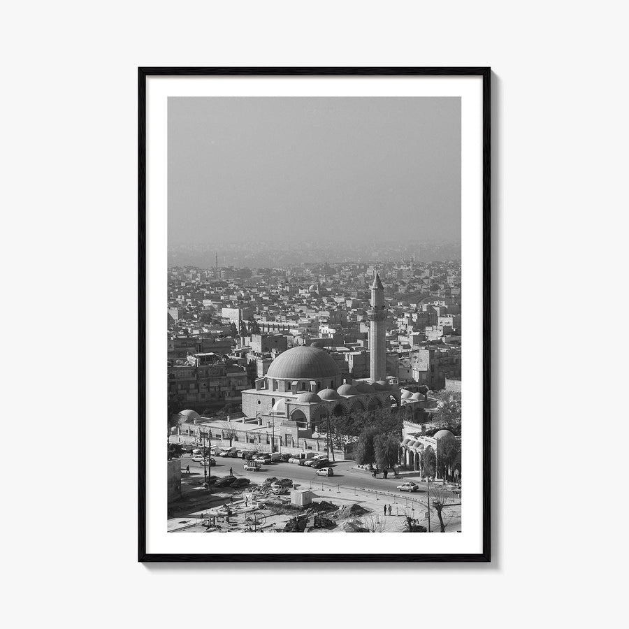 Aleppo Black and White Fine Art Photo Print, Citadel, Syria Wall Decor Poster