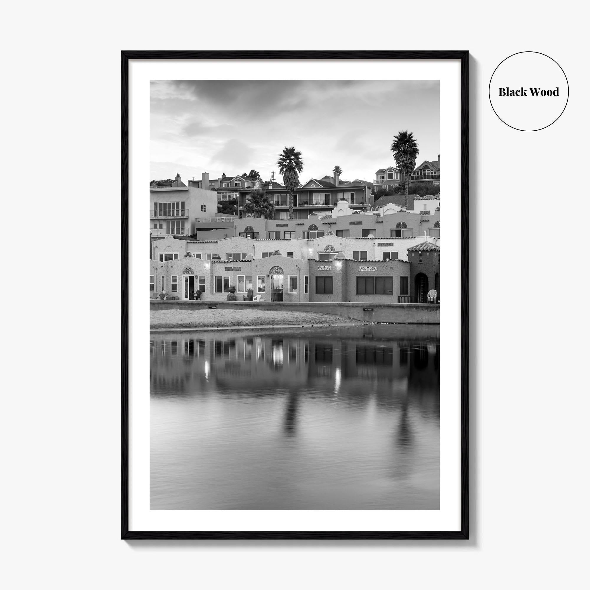Capitola Black and White Fine Art Photo Print, Santa Cruz Monterey Bay California Poster