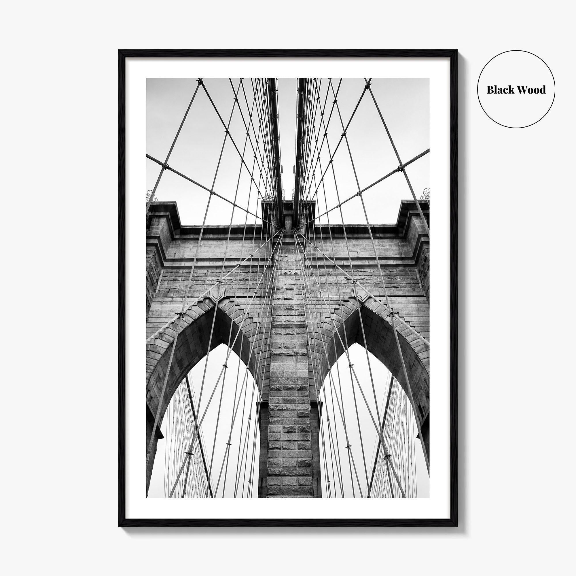 Brooklyn Bridge Black and White Fine Art Photo Print, New York City, NYC Poster