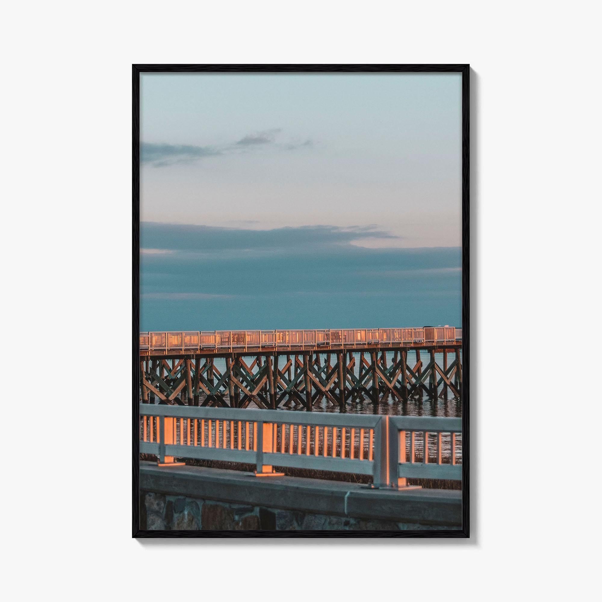 Norwalk Fine Art Photo Print, Calf Pasture Beach, Long Island Sound Connecticut USA Poster