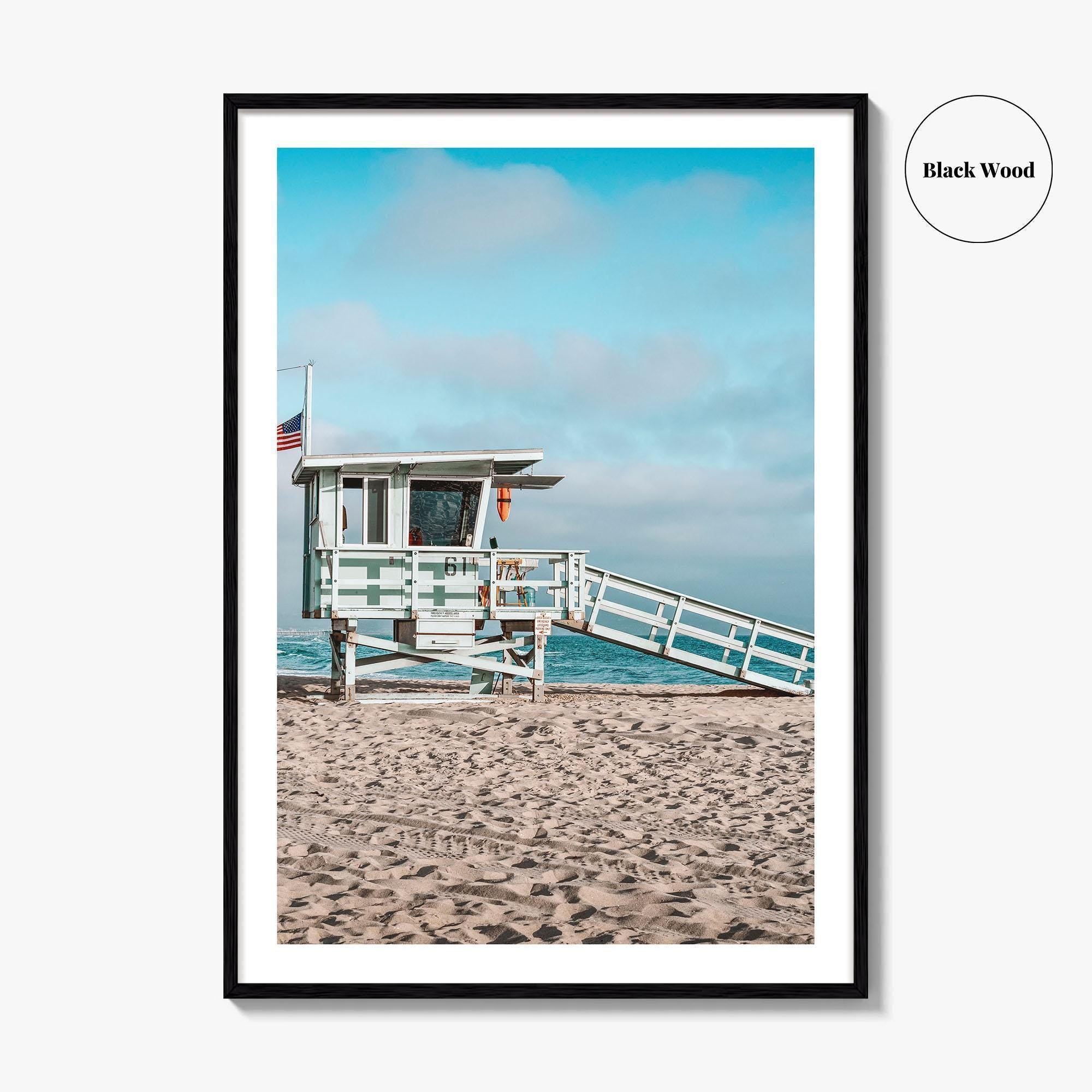 El Segundo Fine Art Photo Print, Lifeguard Tower, Los Angeles, California, USA Beach Poster