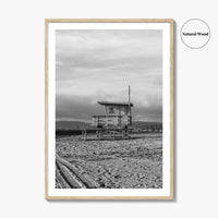 El Segundo Black and White Fine Art Photo Print, California Lifeguard Poster