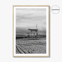 El Segundo Black and White Fine Art Photo Print, California Lifeguard Poster
