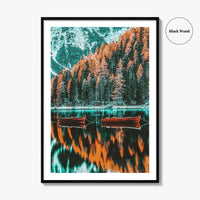 Lago di Braies Fine Art Photo Print, Dolomites, South Tyrol Italy, Italian Alps, Sudtirol