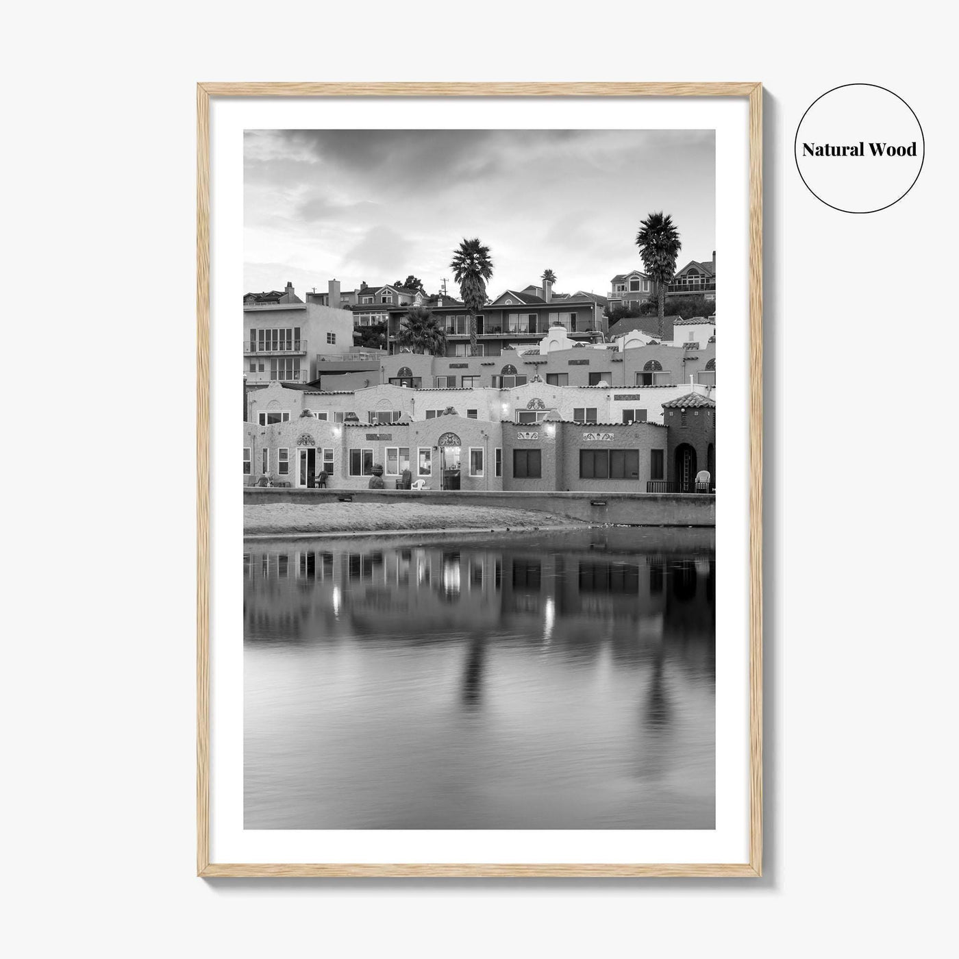 Capitola Black and White Fine Art Photo Print, Santa Cruz Monterey Bay California Poster