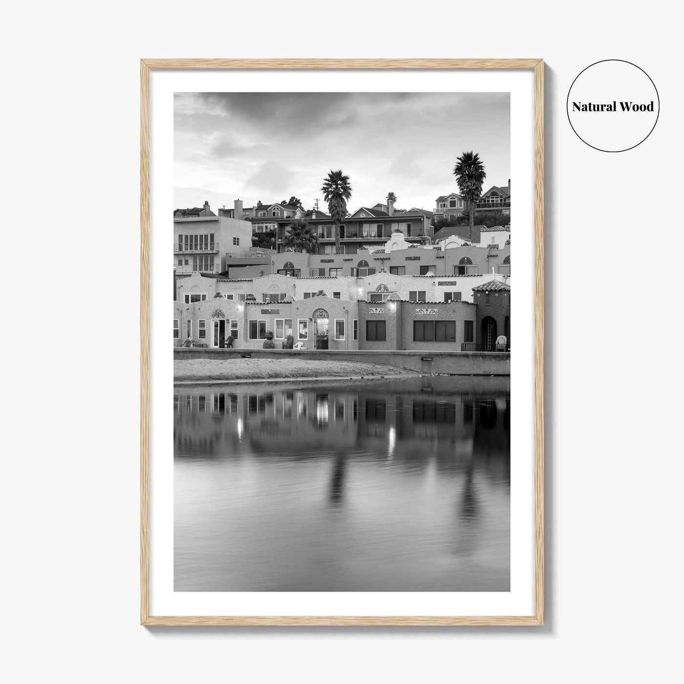 Capitola Black and White Fine Art Photo Print, Santa Cruz Monterey Bay California Poster