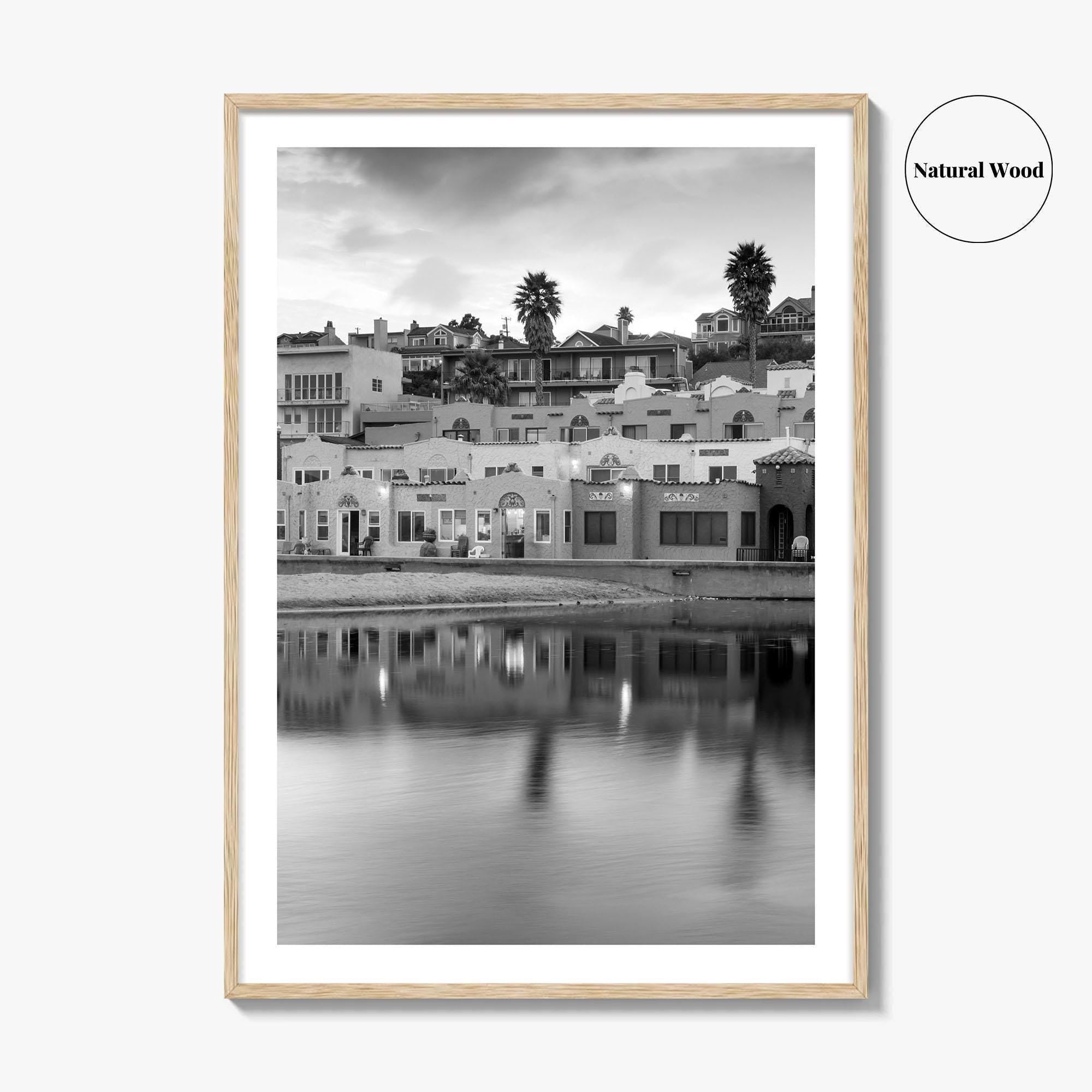 Capitola Black and White Fine Art Photo Print, Santa Cruz Monterey Bay California Poster