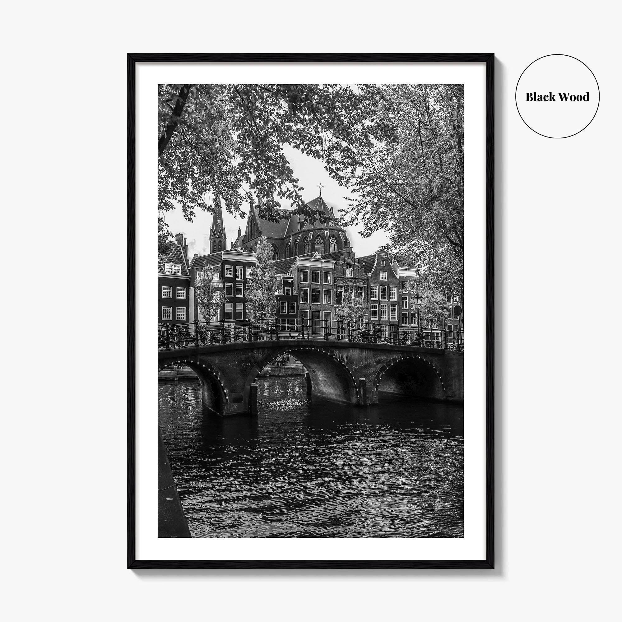Amsterdam Black and White Fine Art Photo Print, Netherlands Poster, Holland Wall Decor