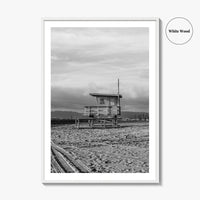 El Segundo Black and White Fine Art Photo Print, California Lifeguard Poster