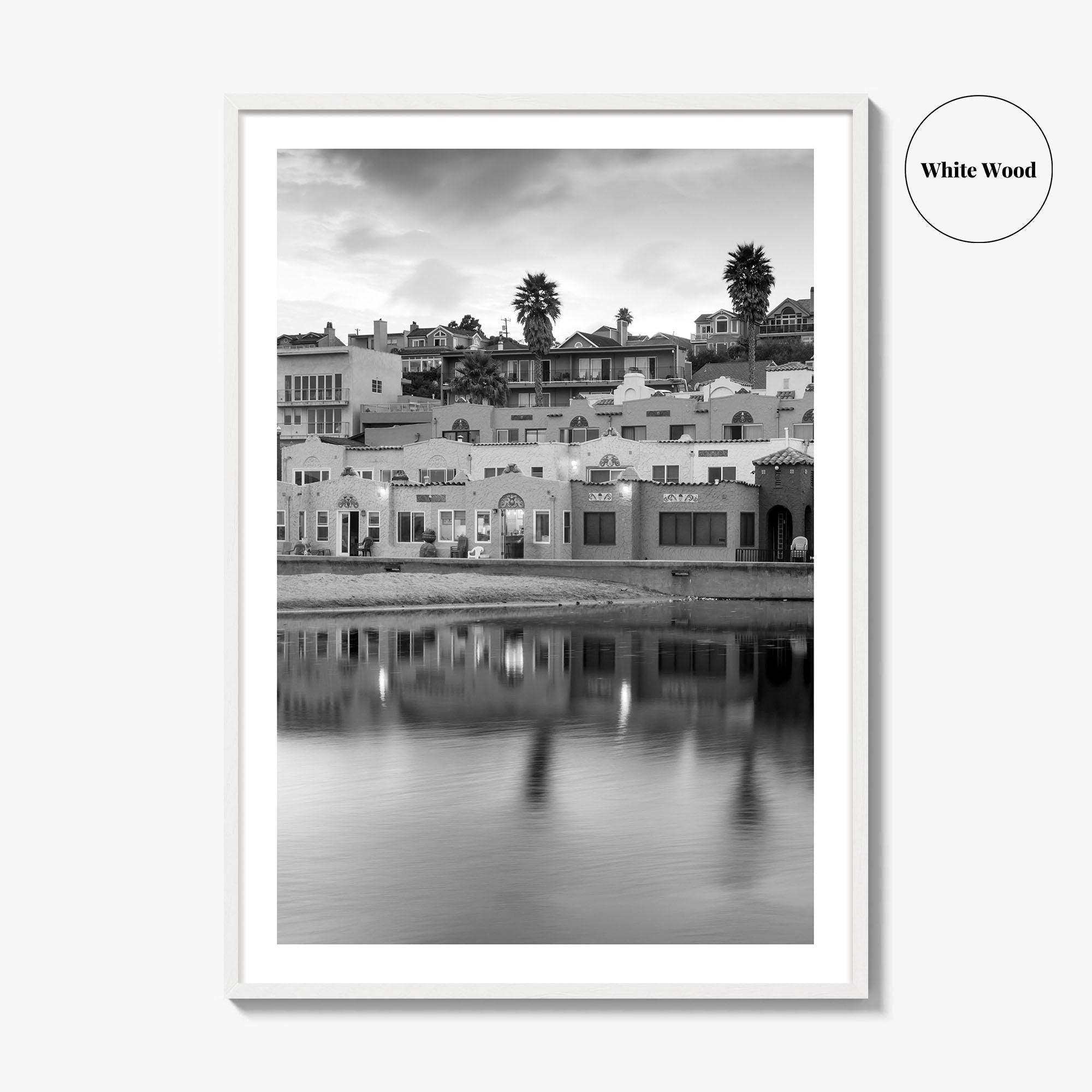 Capitola Black and White Fine Art Photo Print, Santa Cruz Monterey Bay California Poster