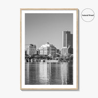 Albany Skyline Black and White Fine Art Photo Print, Poster, New York Poster