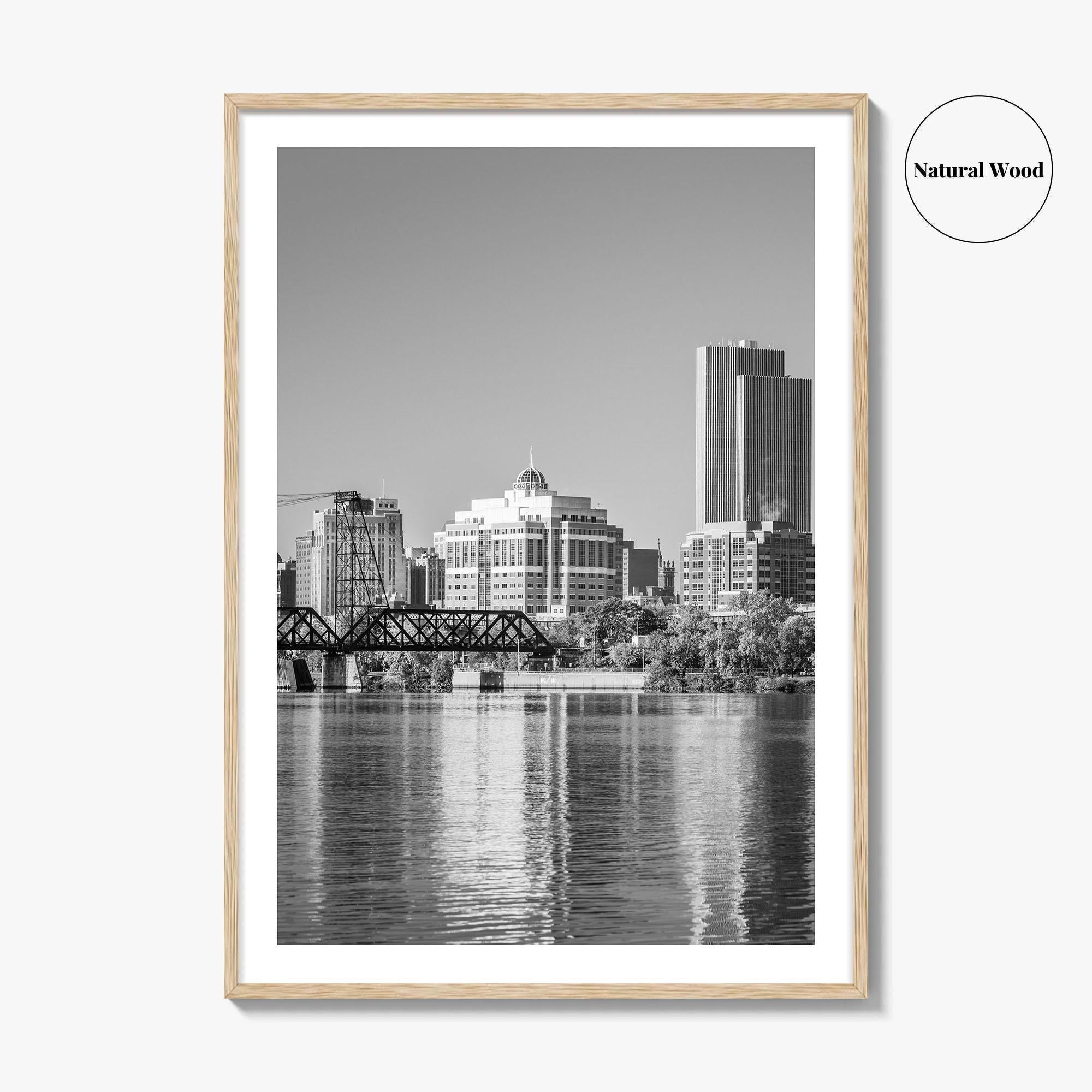 Albany Skyline Black and White Fine Art Photo Print, Poster, New York Poster