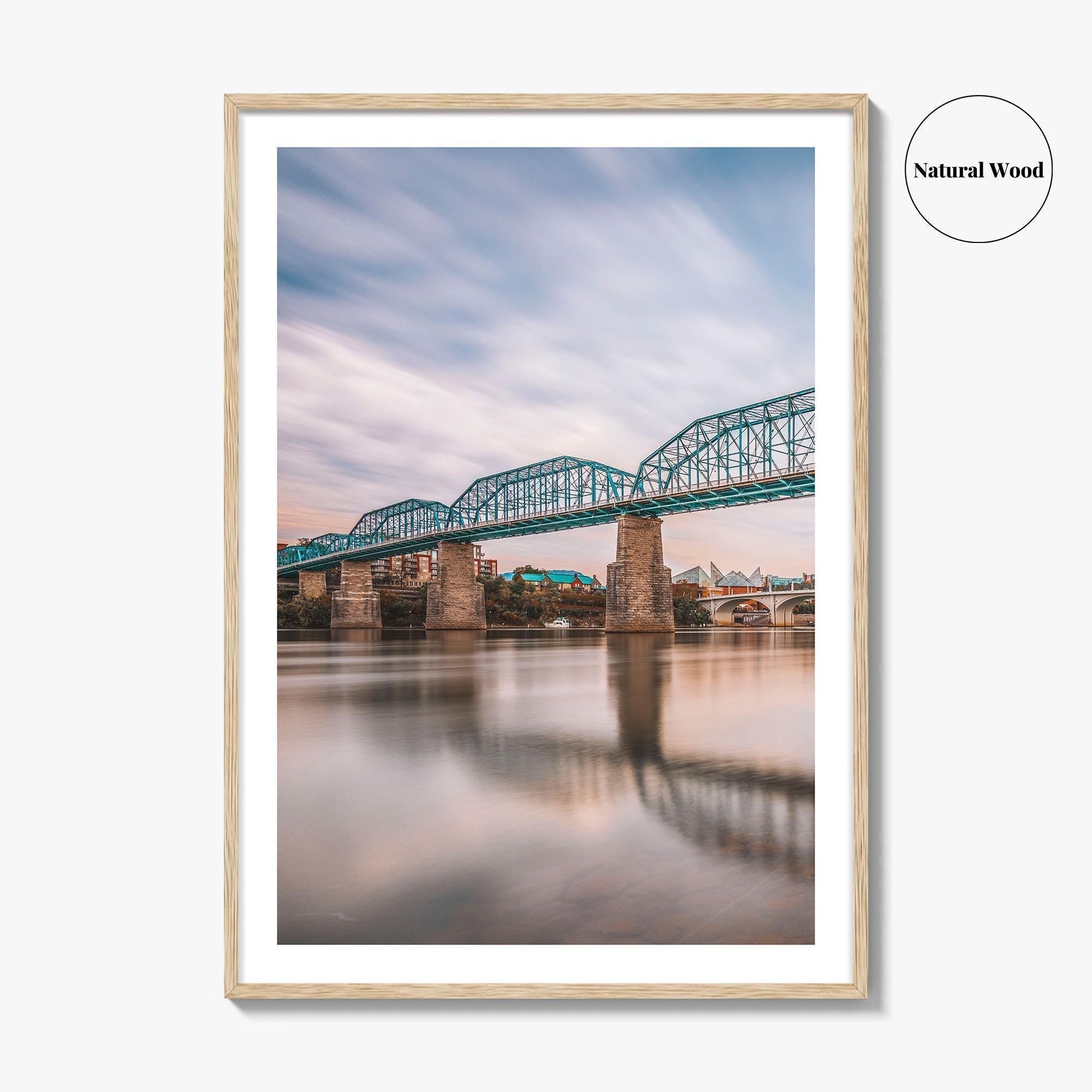 Chattanooga Fine Art Photo Print, Tennessee River Bridge, USA Wall Decor Poster