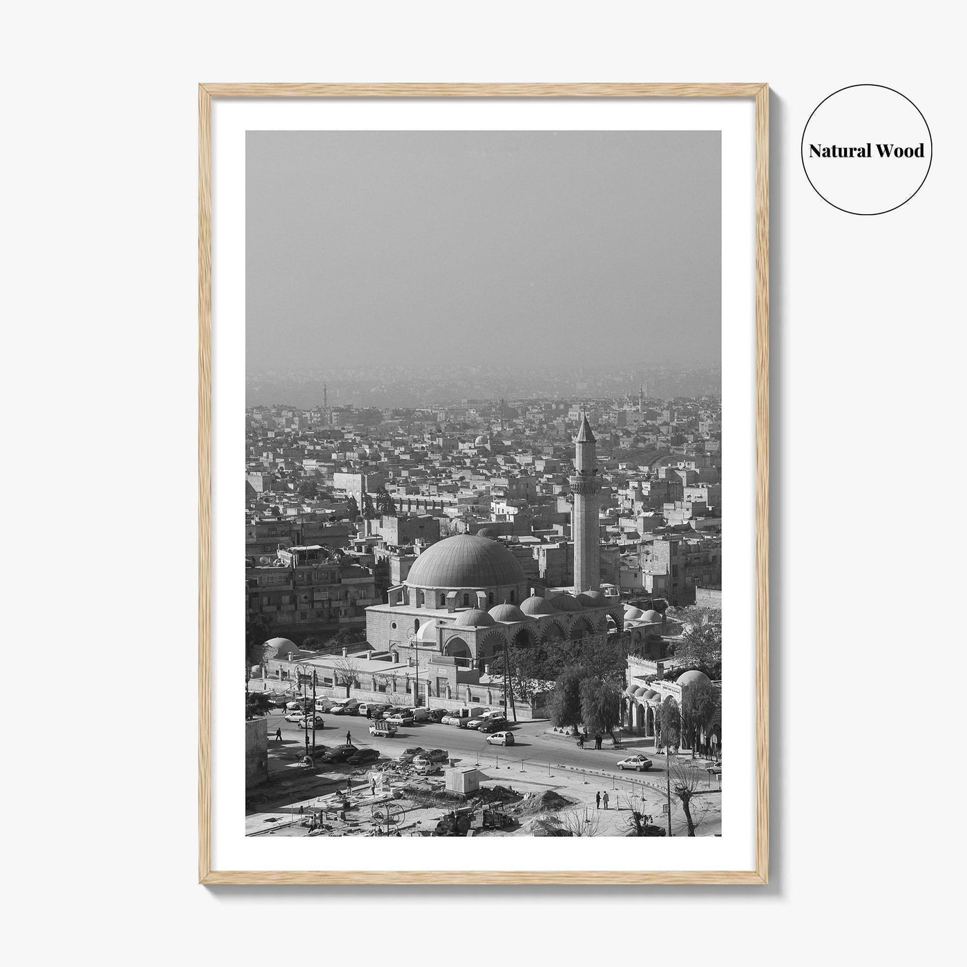 Aleppo Black and White Fine Art Photo Print, Citadel, Syria Wall Decor Poster