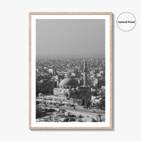Aleppo Black and White Fine Art Photo Print, Citadel, Syria Wall Decor Poster