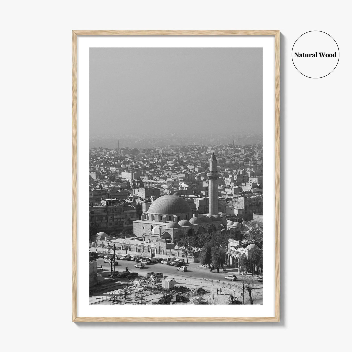 Aleppo Black and White Fine Art Photo Print, Citadel, Syria Wall Decor Poster