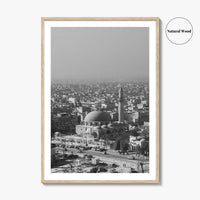 Aleppo Black and White Fine Art Photo Print, Citadel, Syria Wall Decor Poster