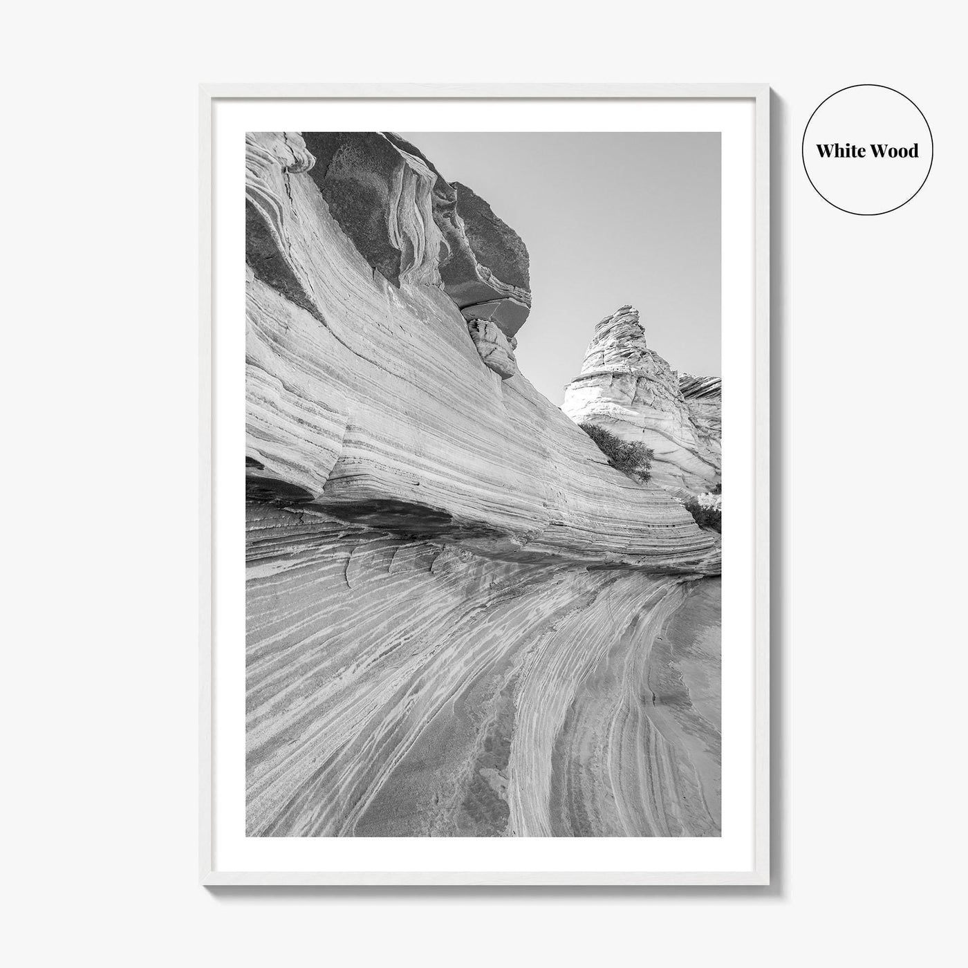 Coyote Buttes South Black and White Fine Art Photo Print, Vermilion Cliffs Poster