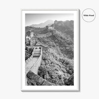 Great Wall of China Black and White Fine Art Photo Print, Beijing Poster