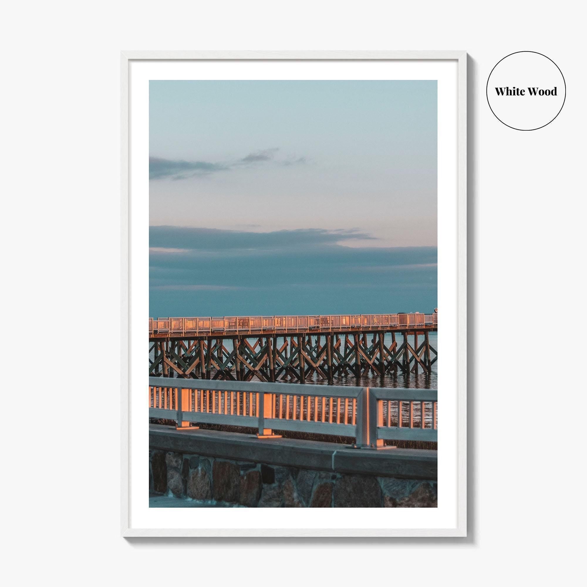 Norwalk Fine Art Photo Print, Calf Pasture Beach, Long Island Sound Connecticut USA Poster