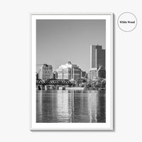 Albany Skyline Black and White Fine Art Photo Print, Poster, New York Poster