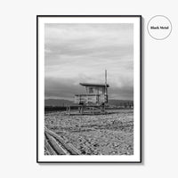 El Segundo Black and White Fine Art Photo Print, California Lifeguard Poster