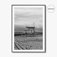 El Segundo Black and White Fine Art Photo Print, California Lifeguard Poster