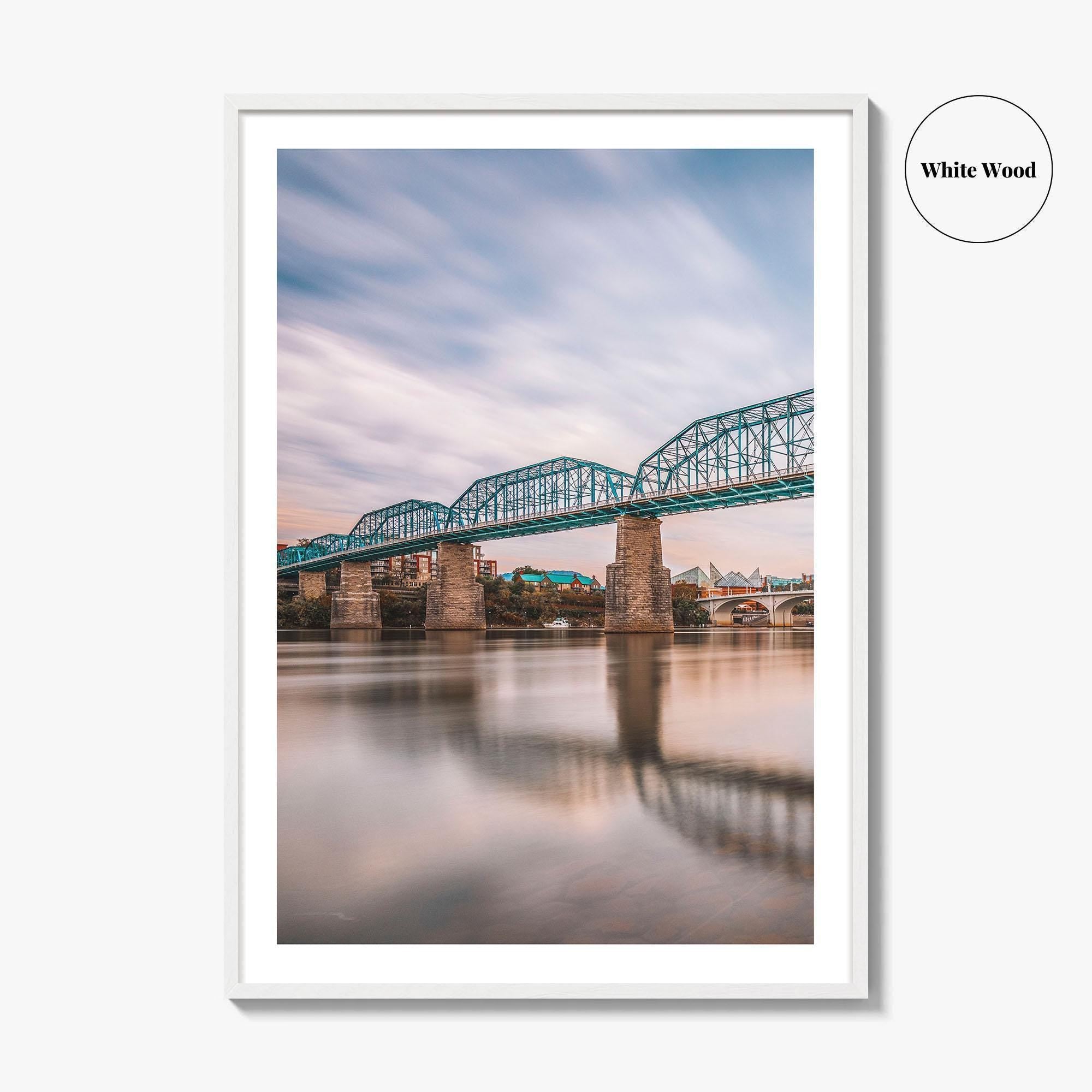Chattanooga Fine Art Photo Print, Tennessee River Bridge, USA Wall Decor Poster