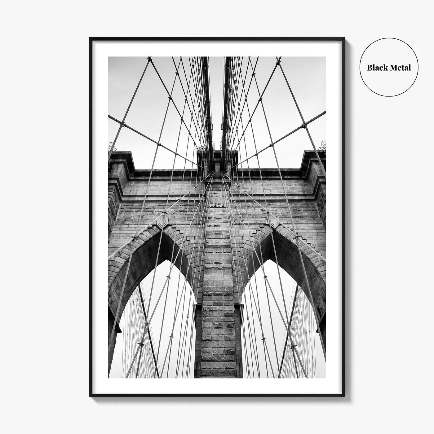Brooklyn Bridge Black and White Fine Art Photo Print, New York City, NYC Poster