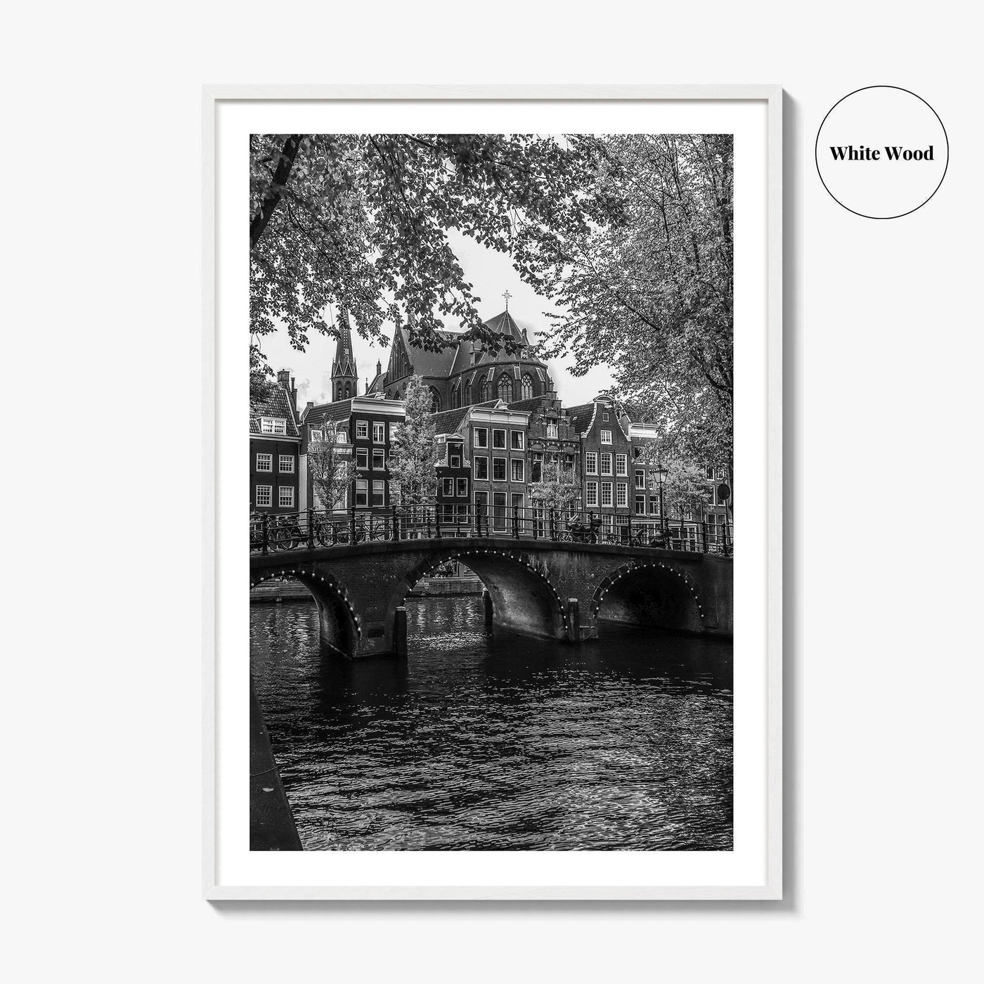 Amsterdam Black and White Fine Art Photo Print, Netherlands Poster, Holland Wall Decor