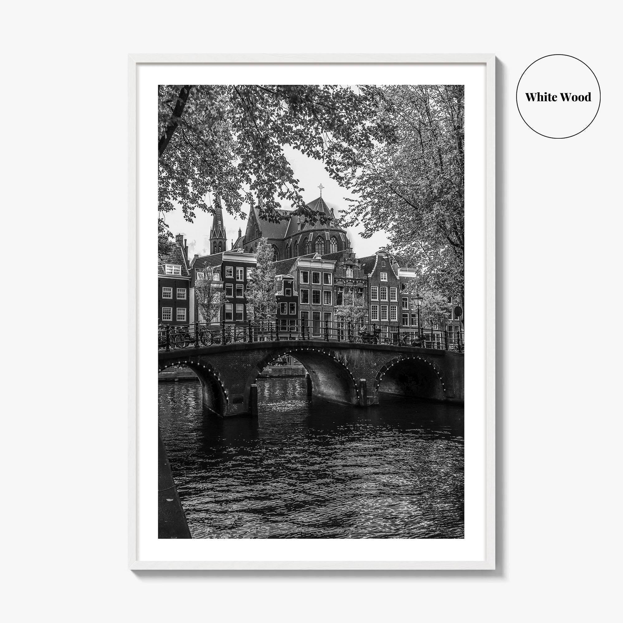 Amsterdam Black and White Fine Art Photo Print, Netherlands Poster, Holland Wall Decor