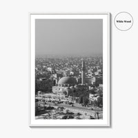 Aleppo Black and White Fine Art Photo Print, Citadel, Syria Wall Decor Poster