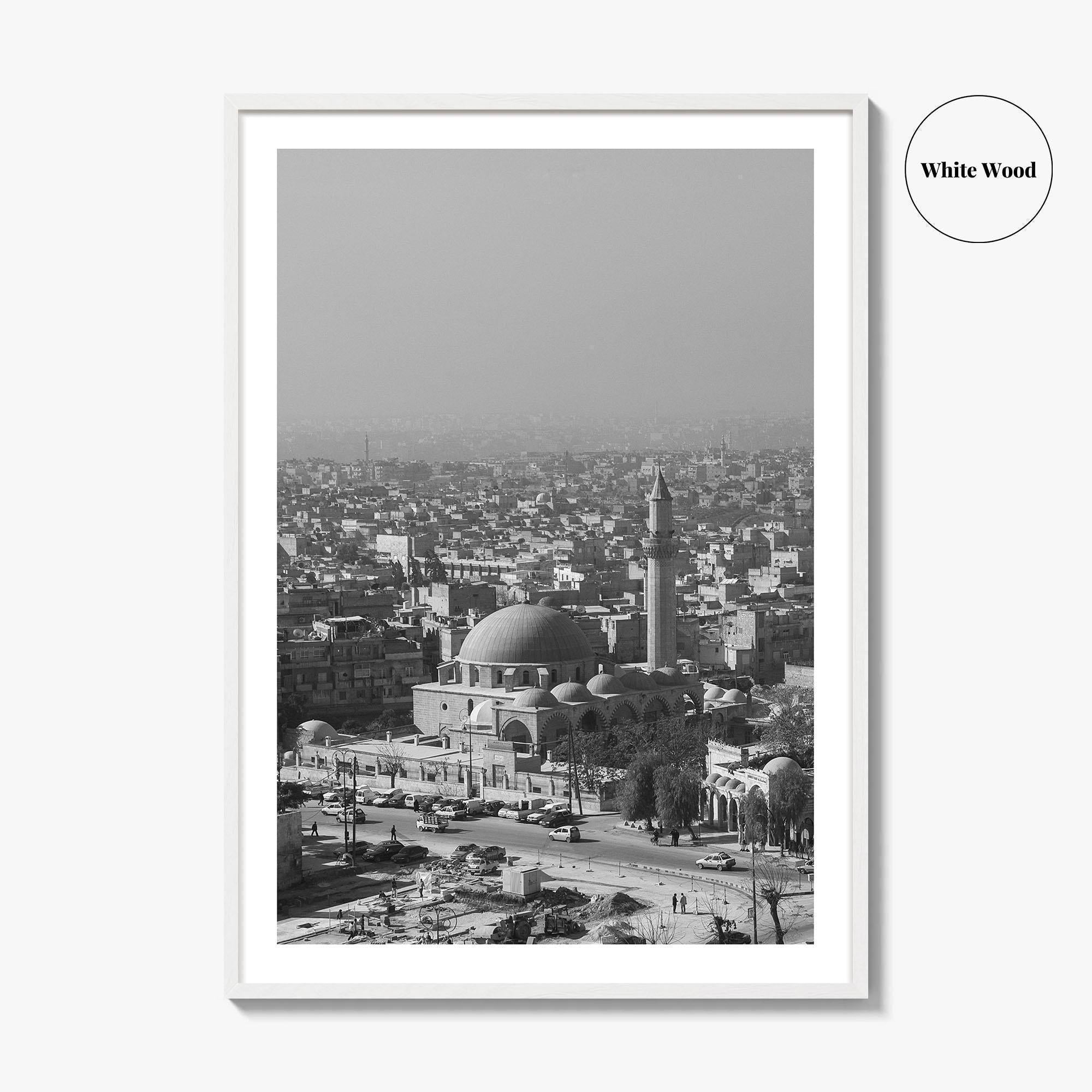 Aleppo Black and White Fine Art Photo Print, Citadel, Syria Wall Decor Poster
