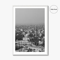 Aleppo Black and White Fine Art Photo Print, Citadel, Syria Wall Decor Poster
