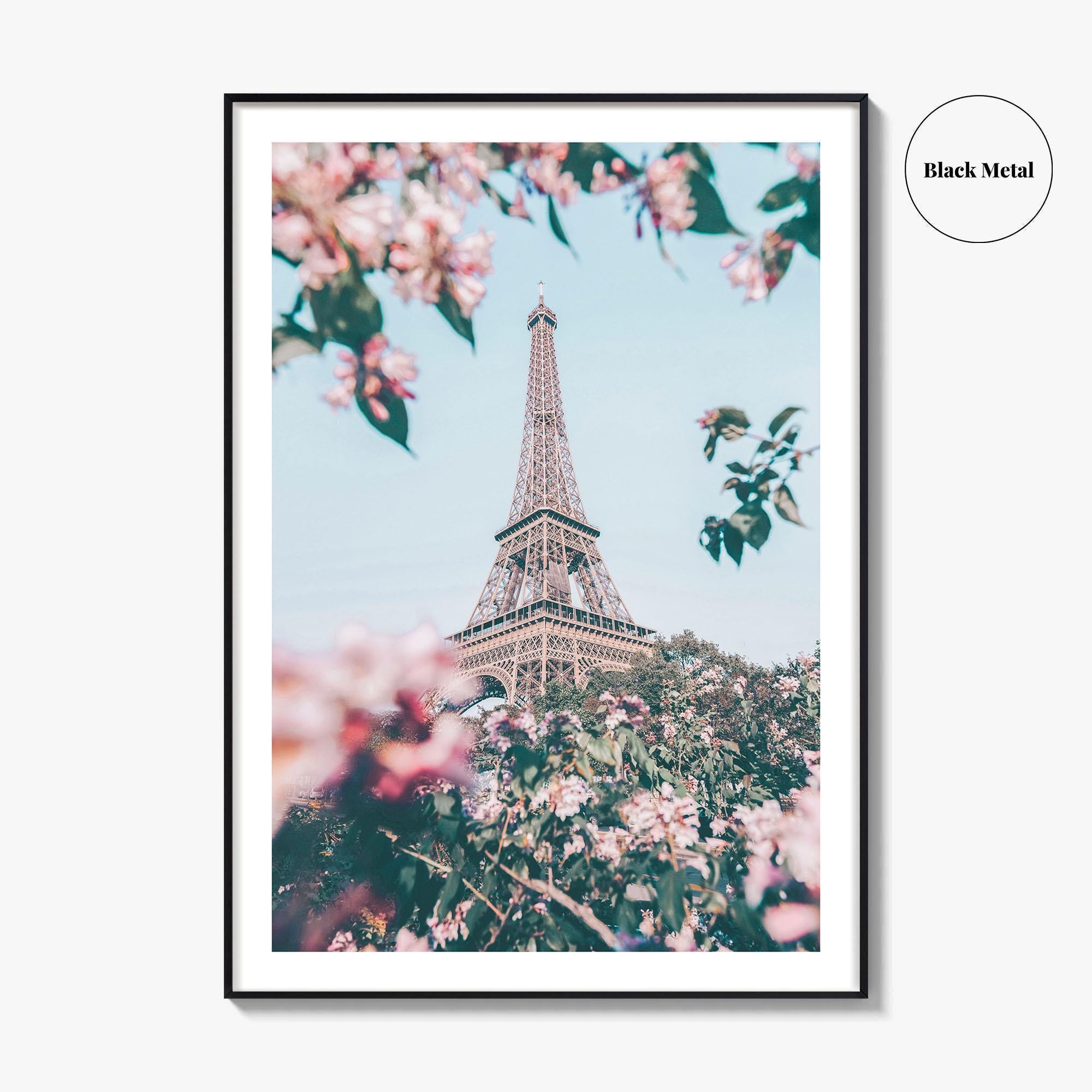 Eiffel Tower White Fine Art Photo Print, Paris France Poster, Île-de-France