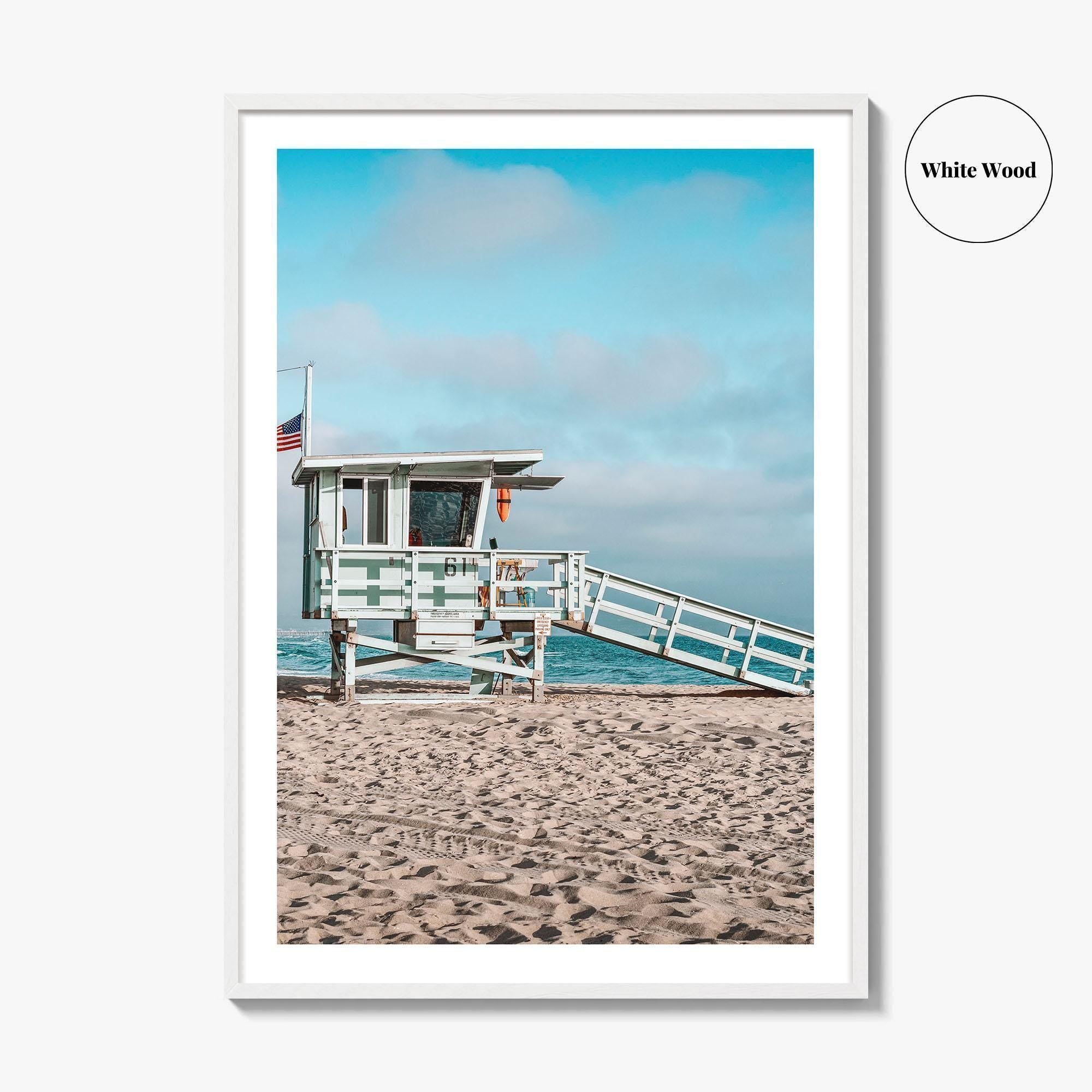 El Segundo Fine Art Photo Print, Lifeguard Tower, Los Angeles, California, USA Beach Poster