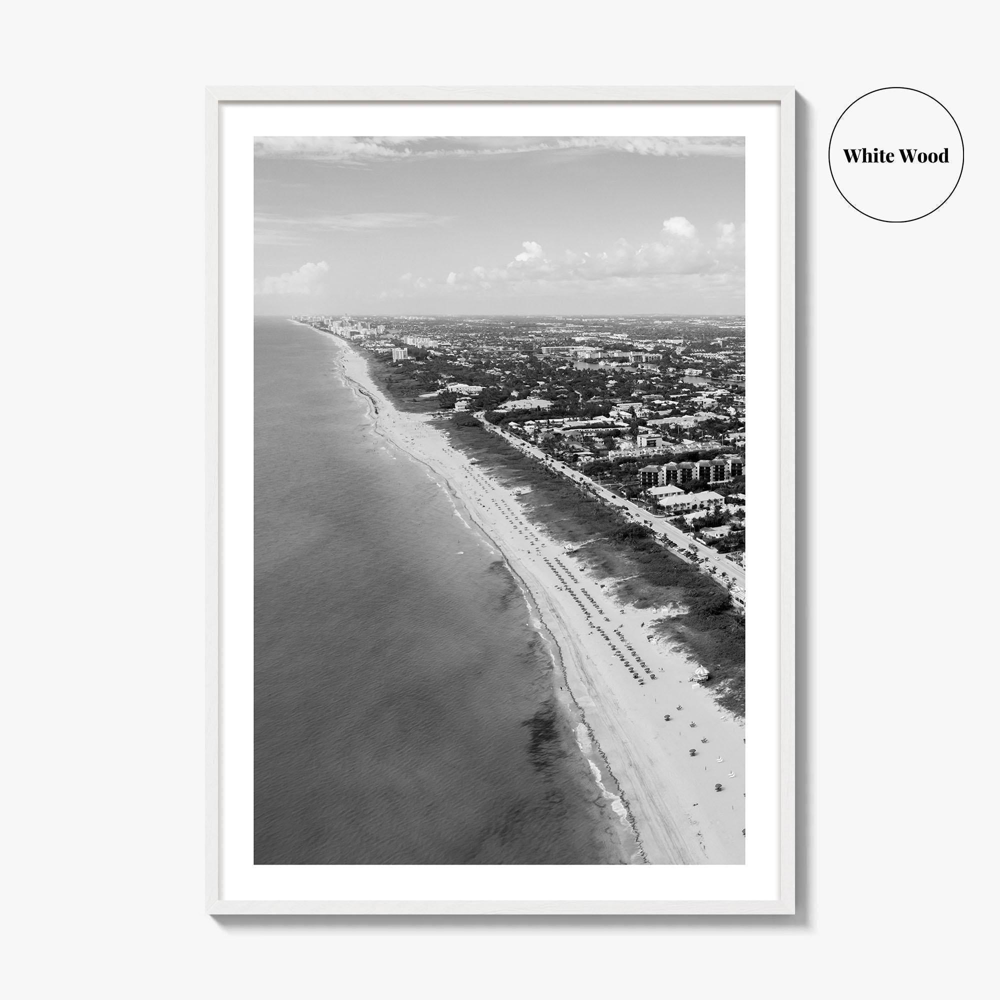 Delray Beach Black and White Fine Art Photo Print, Florida USA Poster