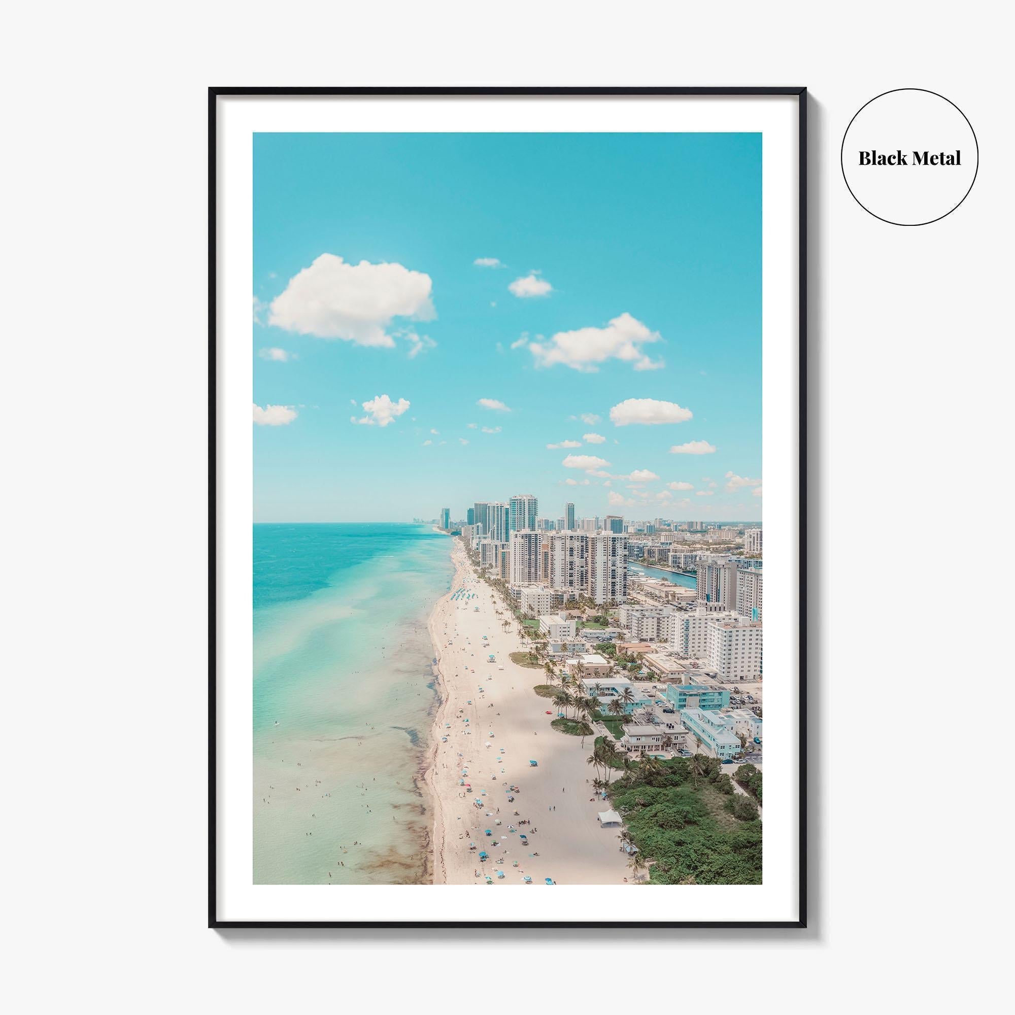 Hollywood Beach Fine Art Photo Print, Hallandale Beach, Florida USA Wall Decor Poster