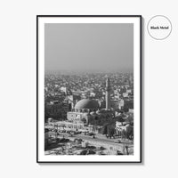 Aleppo Black and White Fine Art Photo Print, Citadel, Syria Wall Decor Poster
