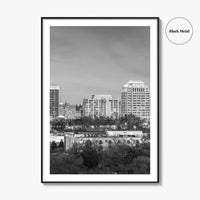 Colorado Springs Skyline Black and White Fine Art Photo Print, City Poster, CO USA