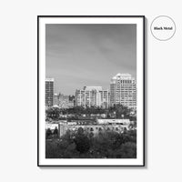 Colorado Springs Skyline Black and White Fine Art Photo Print, City Poster, CO USA