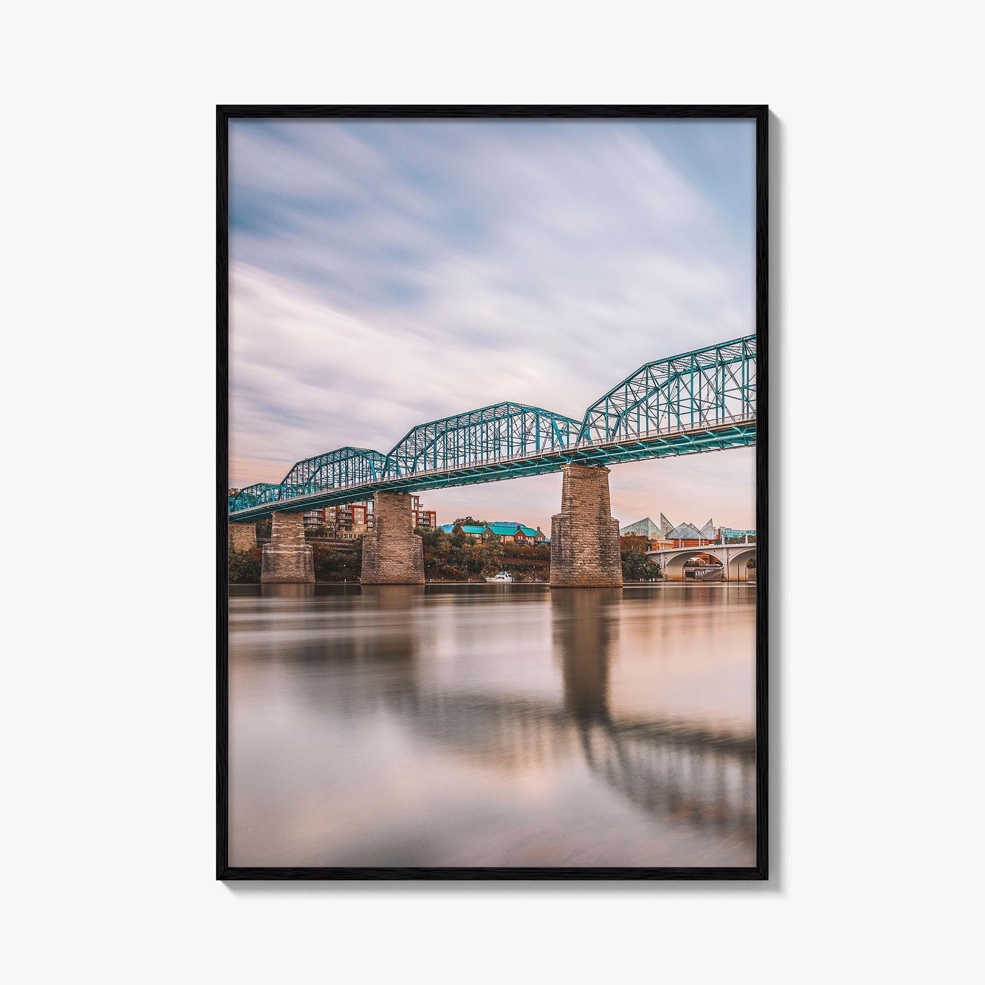 Chattanooga Fine Art Photo Print, Tennessee River Bridge, USA Wall Decor Poster