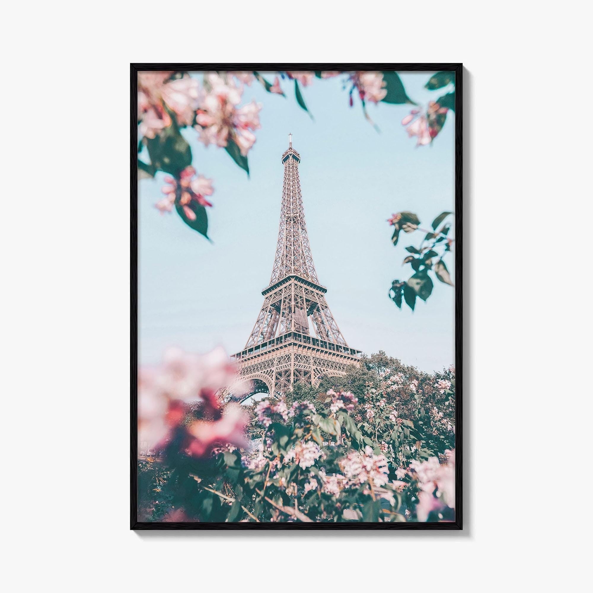 Eiffel Tower White Fine Art Photo Print, Paris France Poster, Île-de-France