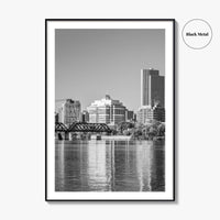 Albany Skyline Black and White Fine Art Photo Print, Poster, New York Poster