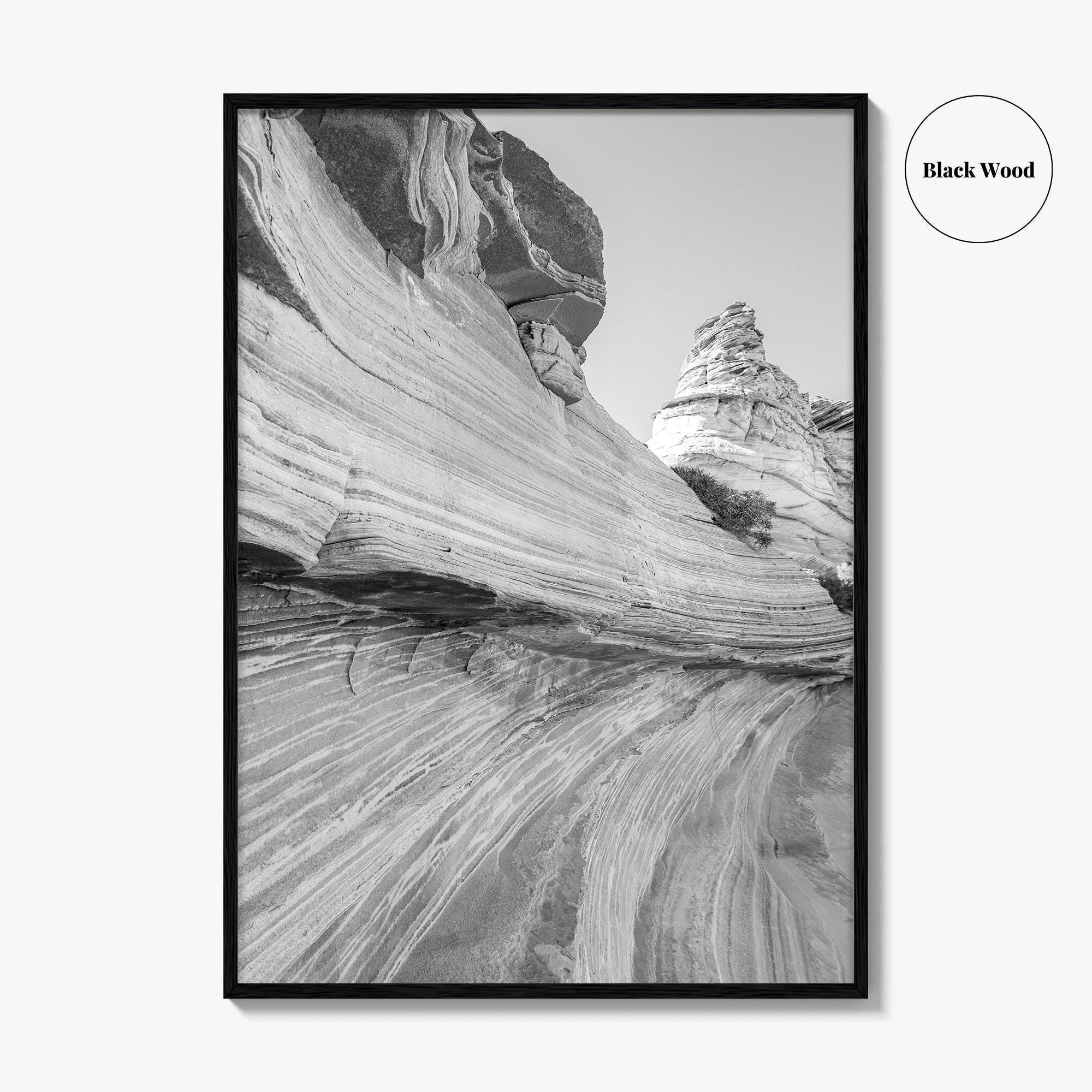 Coyote Buttes South Black and White Fine Art Photo Print, Vermilion Cliffs Poster