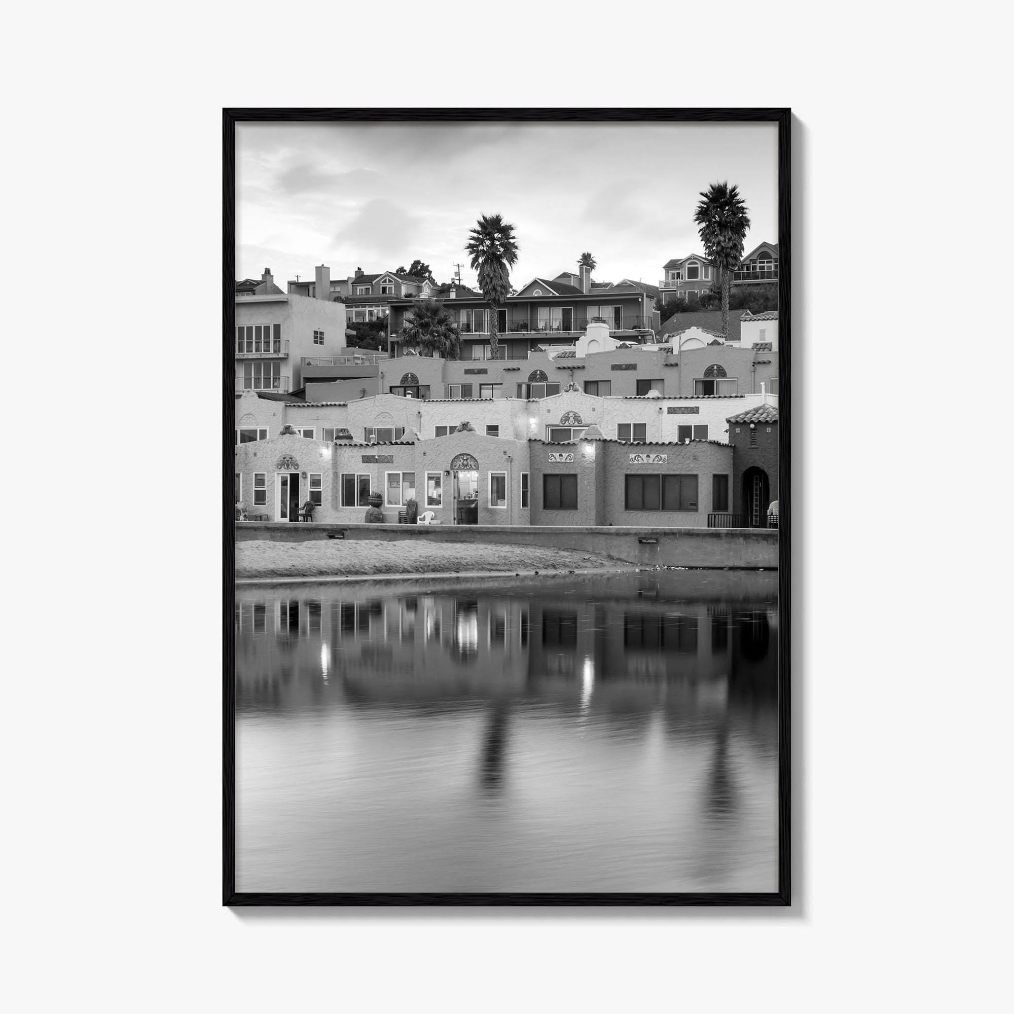 Capitola Black and White Fine Art Photo Print, Santa Cruz Monterey Bay California Poster