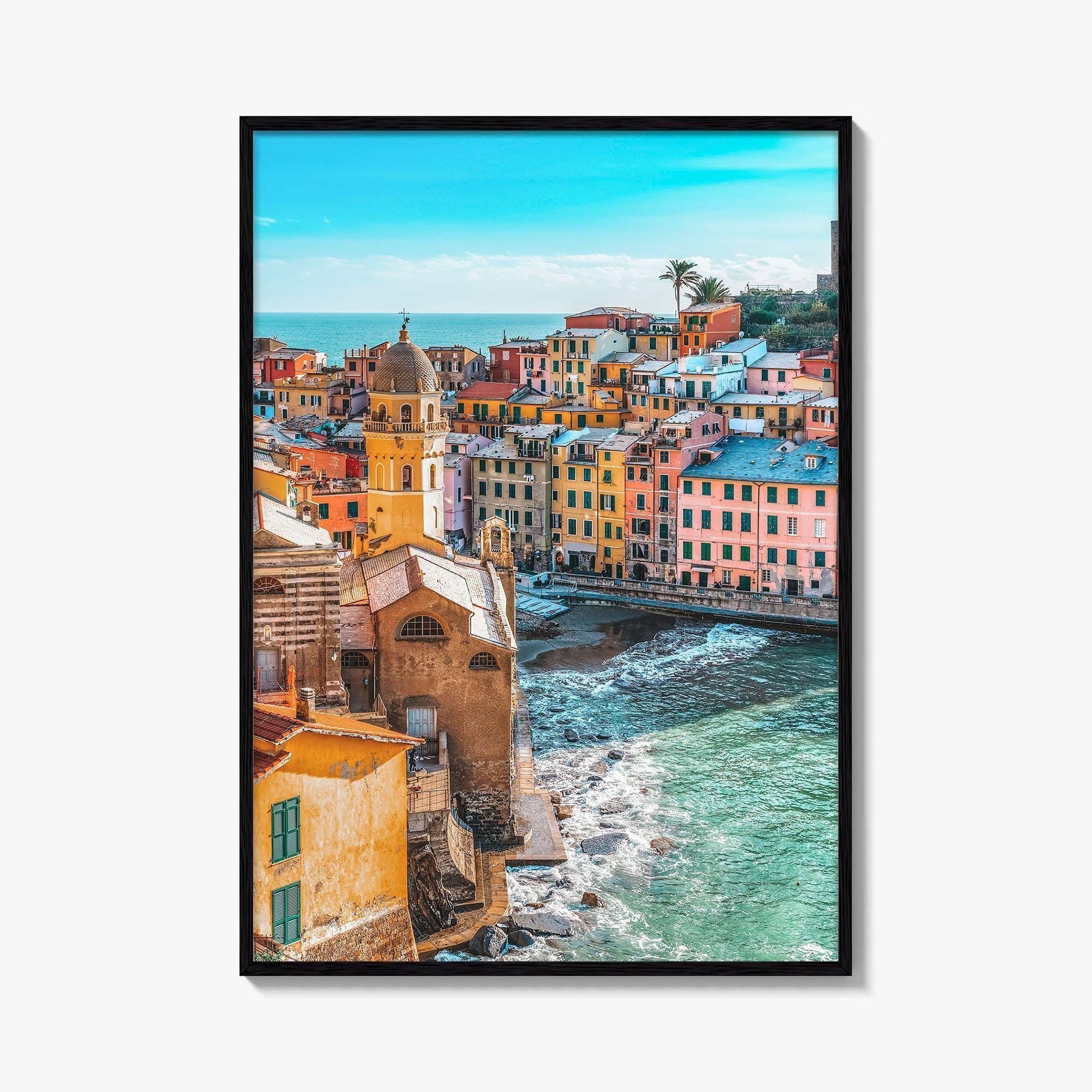 Vernazza Fine Art Photo Print, Cinque Terre, Liguria Italy Seascape Poster