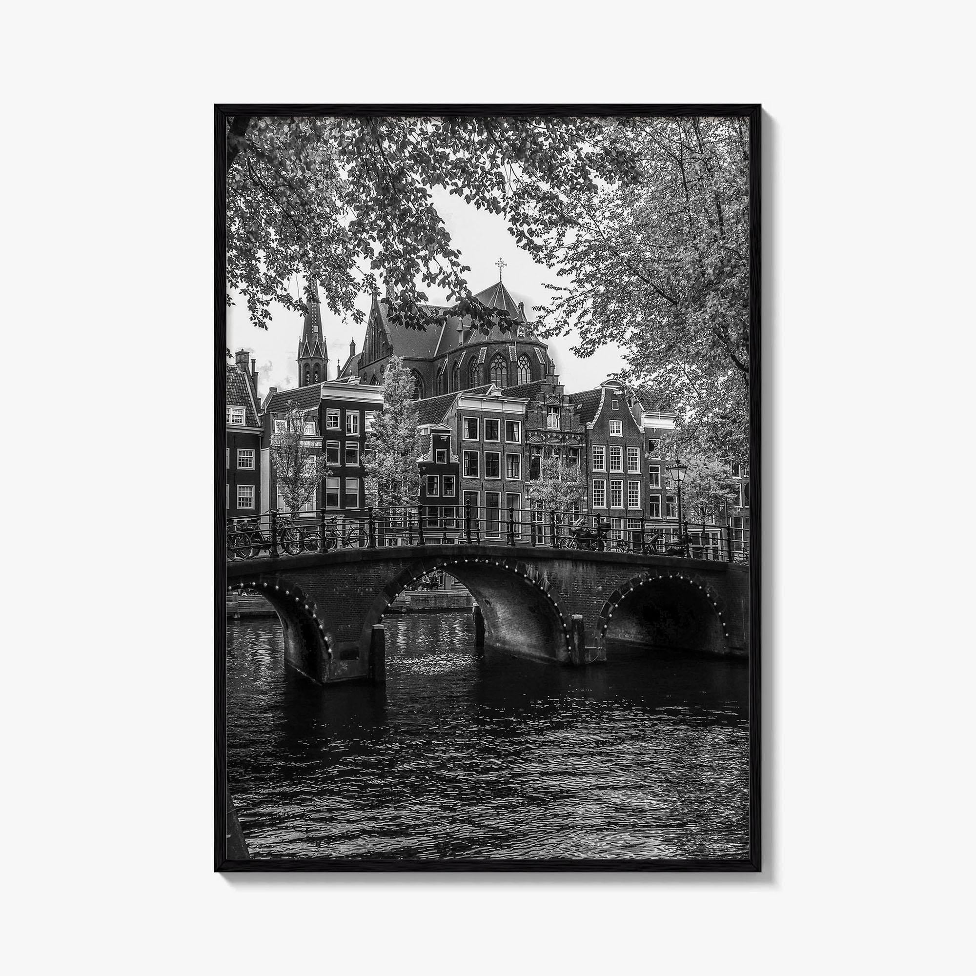 Amsterdam Black and White Fine Art Photo Print, Netherlands Poster, Holland Wall Decor